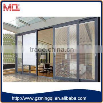 double glazing aluminum terrace sliding door with glass blinds for terrace                        
                                                                                Supplier's Choice