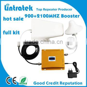 2g signal booster with gsm signal booster 3g dual band GSM 900/2100mhz indoor gsm booster lintratek with LCD display booster