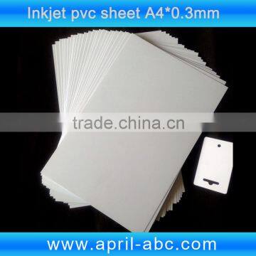 A4 Inkjet printable pvc card material plastic sheet