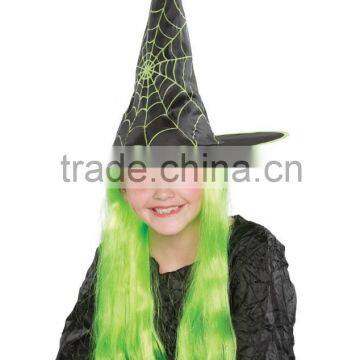 Kids witch hat with hair