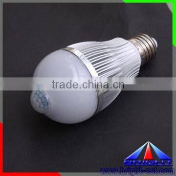 5w/6w 100--240V 50/60HZ led sensor bulb, 60s Motion Sensor or Light Sensors of sensor led bulb, E27/E26/B22 led sensor light