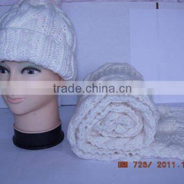 2012 fashion winter cap and scarf set