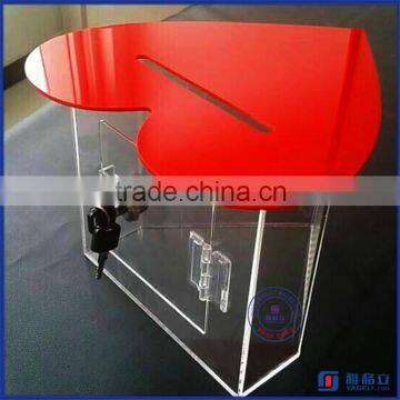 Handmade wholesale decorative money acrylic charity donation box