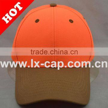 Fashion custom baseball cap without logo / 100% cotton sport cap