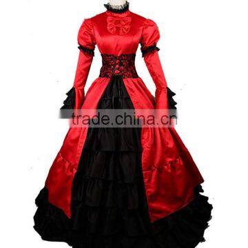 Mixed Color Luxury Victorian Style Gown Dress Costume Renaissance Costume Fancy Dresses Costume