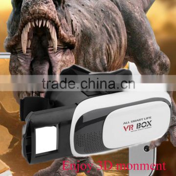 Virtual reality 3D glass game movie VR box with remote controller for smartphone