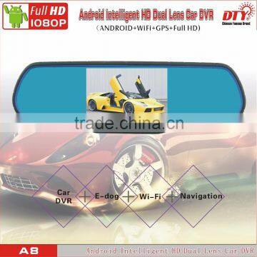 5"Android Fhd 1080p Car Camera Dvr Video Recorder, Android Rear View Mirror Car Dvr ,GPS Car Navigation Recorder Quality Choice photo-4