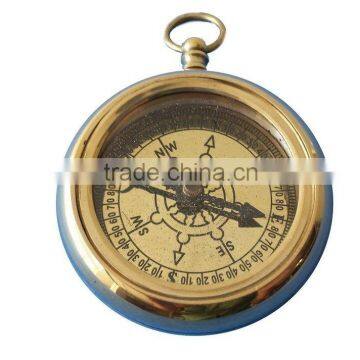 Solid Brass Titanic White Star Pocket Compass 13394