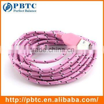 Cute 3M Pink Braided Data Sync Charger Usb Cable Packaging