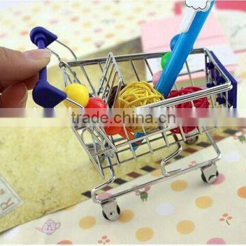 Mini Shopping Cart Trolley Supermarket Shopping Cart Model Metal Crafts Shopping Cart