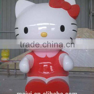 the animation of role red kitty fiberglass statue