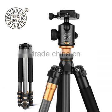 Q999C 1590mm carbon fiber camera tripod 15kg load digital dslr camera tripod monopod customize brand quality tripod