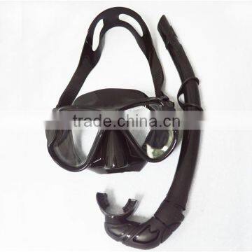 Big Eyes Adult Scuba Diving Mask And All silicone Easy Breath And Easy drainage snorkel for adult M2212