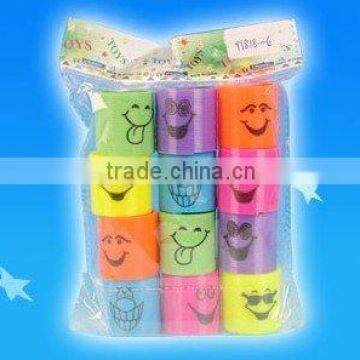 smiling face magic spring , rainbow spring toys