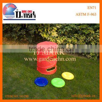 NEW GARDEN GAME POPUP BUCKET WITH FRISBEE SET GAME