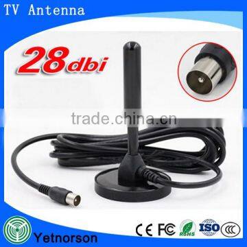 35DBi TV antenna with strong magnetic base antenna F male/IEC male/SMA MALE