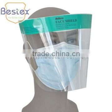 Disposable face shield Dental face shield,plastic face shield, full size,blue headband