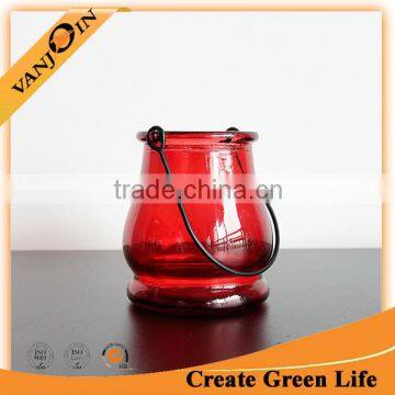 Red Blue Color Candle Holders With Wire Handle photo-6