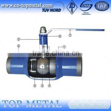 2016 China 3 pc butt weld ball valve high precision