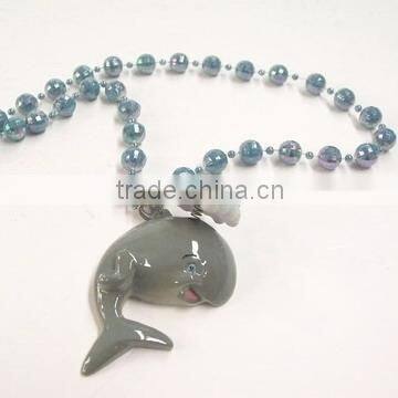 Bobble Whale (mardi gras beads)