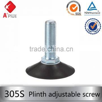 Black Plastic Head Furniture Adjustable Feet Screw