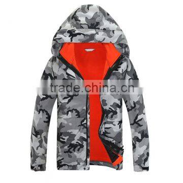 OEM cheap fashion camo windproof softshell jacket in jackets