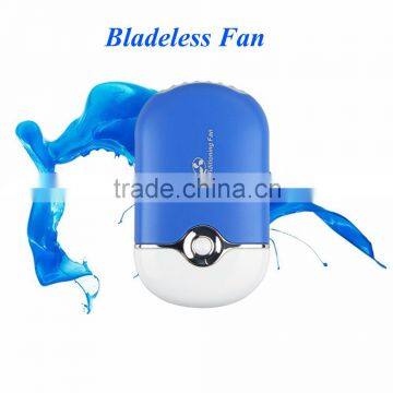 OEM Air Cooling Conditioning Mini Fan Bladeless, Rechargeable Mini Fan USB for Phone