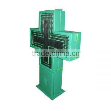 wireless RF communication text, time,date, temperature LED cross pharmacy sign