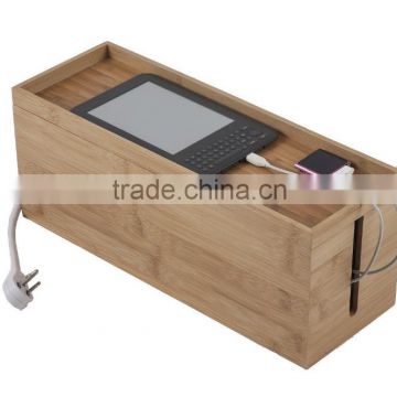 Great Useful Stuff Bamboo Cord Cubby new design bamboo phone charge station