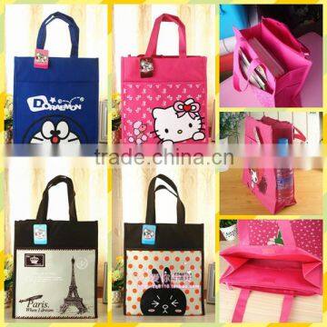 Waterproof canvas lamination tote bag for students in cram school and shopping                        
                                                Quality Choice