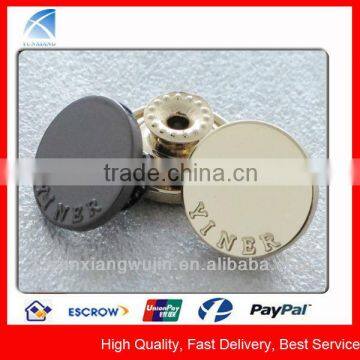 YX4747 Factory Sale Quality Plating Metal Buttons for Jeans