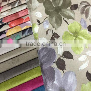 2016 warp knitting velvet with embossed and printing sofa fabric