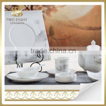 Modern square luxury custom dining table set from China