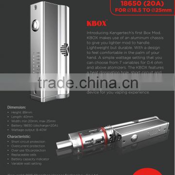 kanger new arriving adjustable wattage box mod Kbox is in stock now