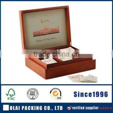 custom wood printed tea packing box