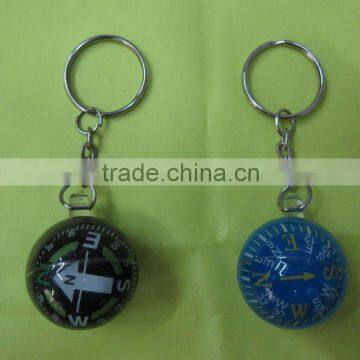 Mini fahsion ball compass keychain