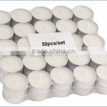 No Fragrance Added Small Tealight in White With Metal Cup and Wax Material photo-4