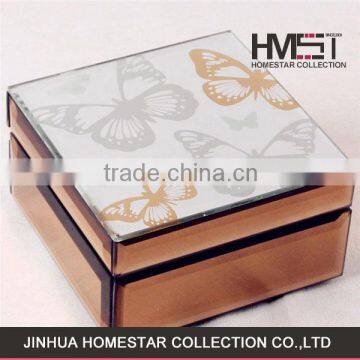 Wholesale fashion design crystal style square jewelry box