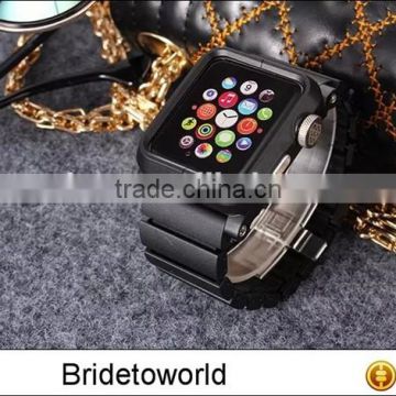 Stainless steel watch band for apple black metal watch band