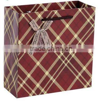 Gift Paper Bag | Grid pattern England design