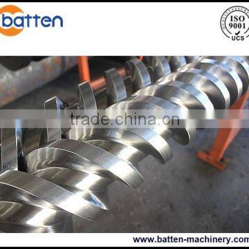 PVC pipe barrel and screw for conical twin screw plastic extruder machine