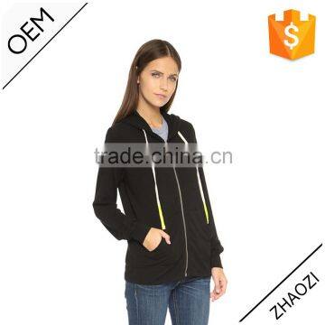 Guangdong Clothing Manufacturer Women Blank Zip up High Quality Wholesale Hoodies photo-4