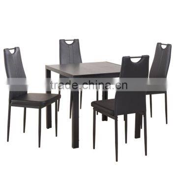 MDF Top Black Modern Style Dining Table Sets photo-2