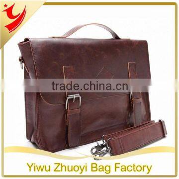 Vintage PU Leather Briefcase, Shoulder Business Laptop Bag, Messenger Bags photo-3