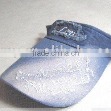 embroidery 100%cotton sun visor