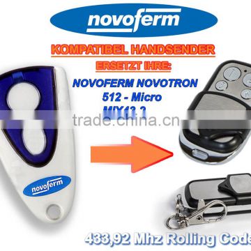 Replacement remote for NOVOFERM NOVOTRON 512-MICRO,MIX43-2 433,92mhz