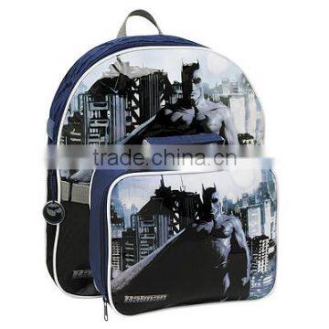 Kids Backpack with Lunch Kit Set In Cartoon Print