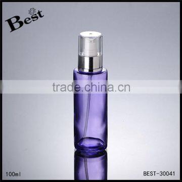 100ml purple glass bottle cosmetic glass bottle with pump                        
                                                                                Supplier's Choice