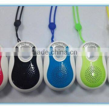Mini wireless bluetooth FM radio speaker with camera remote shutter