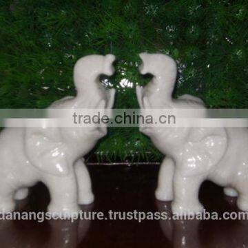 Mini white marble elephant stone statue DSF-HS20